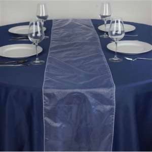 Organza Table Runners Set Of Five In White